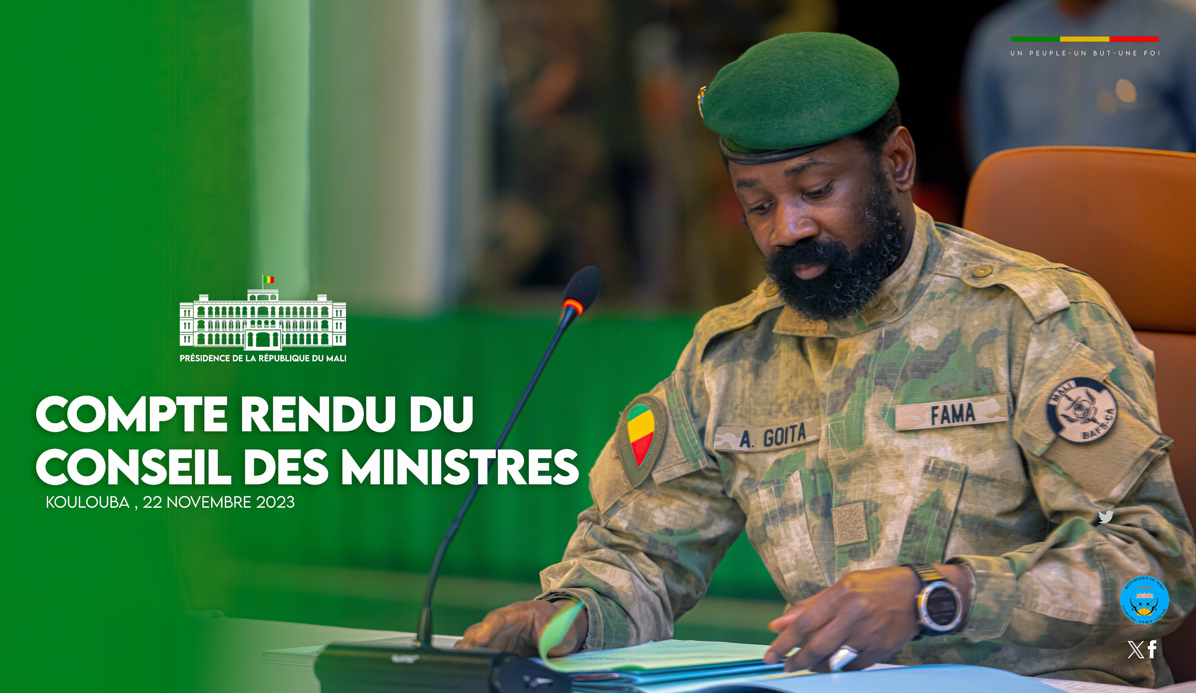 Les nominations du Conseil des ministres du 22 Novembre 2023